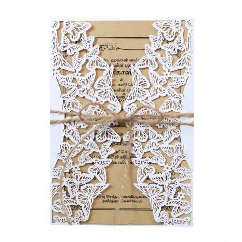 Vellum Paper Invitation Card Wedding Supplies Butterfly Invitation  Wholesale
